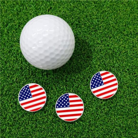 Golf Ball Marker with Hat Clip Markers Assorted Patterns Value Gift - Picture 5 of 7